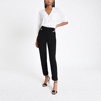 River Island Womens Crop Tapered Leg Trousers