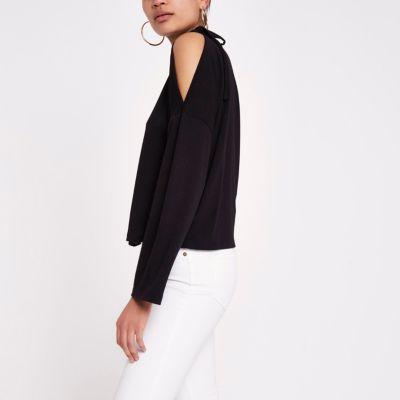 River Island Womens Tie Shoulder Knitted Top