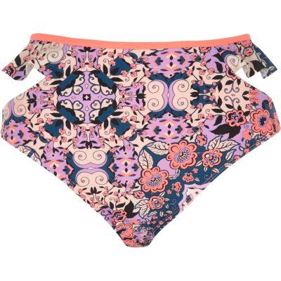 River Island Womens Floral High Waisted Bikini Botto