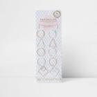 River Island Womens Metallic Geometric Paperclips Pack