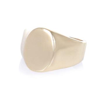 River Island Mensgold Tone Oval Signet Ring