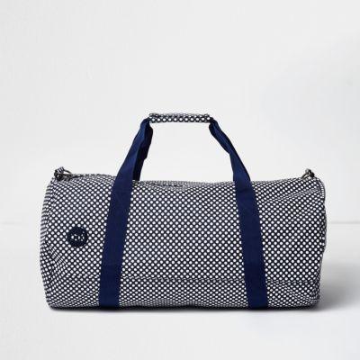 River Island Mensnavy Mi-pac Micro Dot Duffel Bag