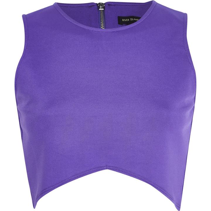River Island Womens Curved Hem Crop Top