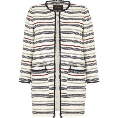 River Island Womens Striped Trophy Coat