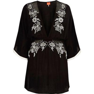 River Island Womens Embroidered Beach Caftan Cover Up