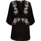 River Island Womens Embroidered Beach Caftan Cover Up