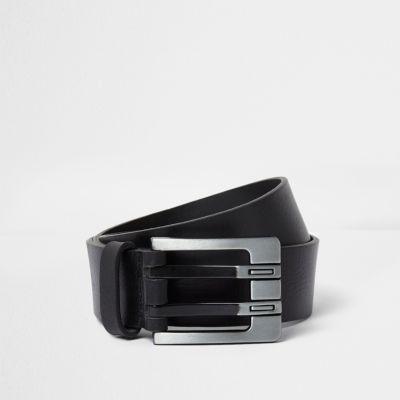 River Island Mens Double Prong Leather Belt