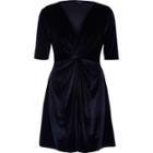 River Island Womens Velvet Knot Skater Dress