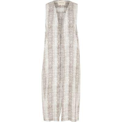 River Island Womens Snake Print Longline Vest