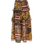 River Island Womens Mix Print Tiered Frill Maxi Skirt
