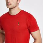 River Island Mens Only And Sons Palm Embroidered T-shirt