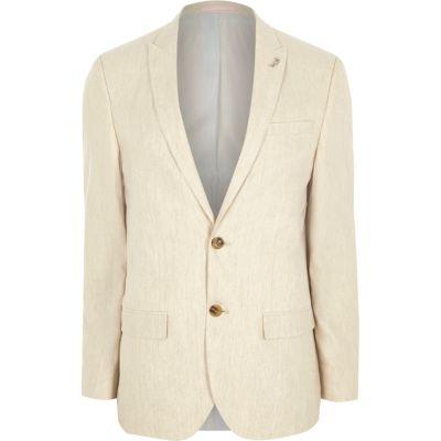 River Island Mens Linen Blend Slim Fit Suit Jacket