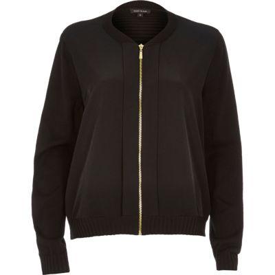 River Island Womens Woven Front Bomber Jacket