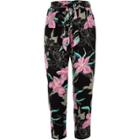 River Island Womens Petite Floral Tie Waist Tapered Trouser