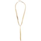 River Island Womens Gold Tone Skinny Tassel Long Necklace
