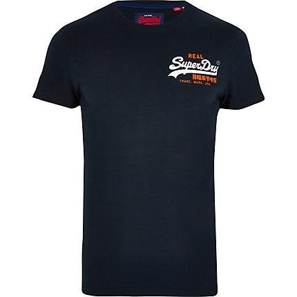 River Island Mens Superdry Racer Logo Embroidered T-shirt