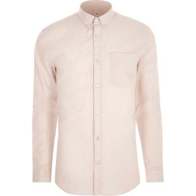 River Island Mens Button-down Muscle Fit Oxford Shirt