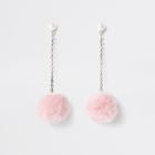 River Island Womens Pearl Pom Pom Drop Stud Earrings