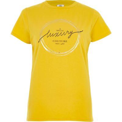 River Island Womens 'belle Luxury' Foil Print T-shirt