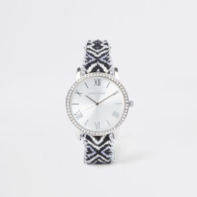 River Island Womens Contrast Aztec Print Watch