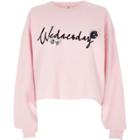 River Island Womens 'wednesday' Flocked 3d Flower Sweatshirt