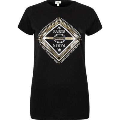 River Island Womens Paris Diamond Print T-shirt