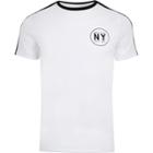 River Island Mensbig & Tall White 'ny' Muscle Fit T-shirt