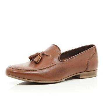River Island Leather Tassel Loafers