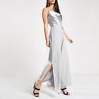 River Island Womens Silver Cowl Neck Cami Strap Jumpsuit