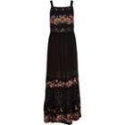 River Island Womens Floral Embroidered Tiered Maxi Dress