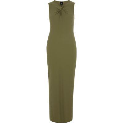 River Island Womens Knot Front Sleeveless Maxi Column Dress