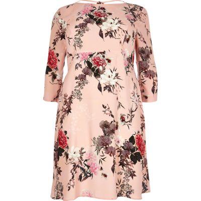 River Island Womens Plus Floral Print Midi Dress