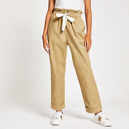 River Island Womens Tie Waisted Utility Trousers