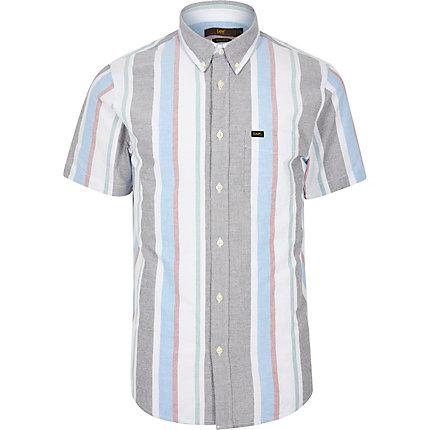 River Island Mens Lee Short Sleeve Stripe Shirt