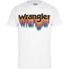 Mens White Wrangler Rainbow T-shirt