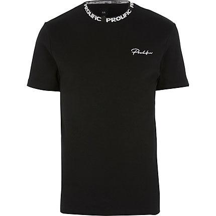 River Island Mens Prolific Chest Print Slim Fit T-shirt