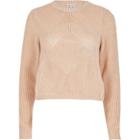 River Island Womens Gold Chunky Knit Sweater