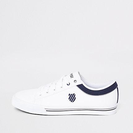 River Island Mens K-swiss White Bridgeport Sneakers