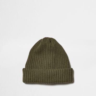 River Island Menskhaki Fisherman Beanie