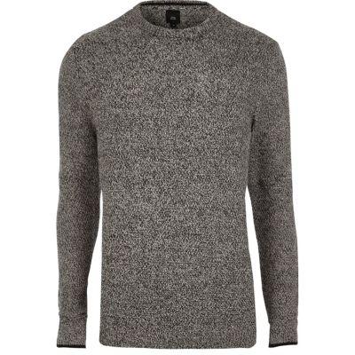 River Island Mens Knit Crew Neck Slim Fit Jumper