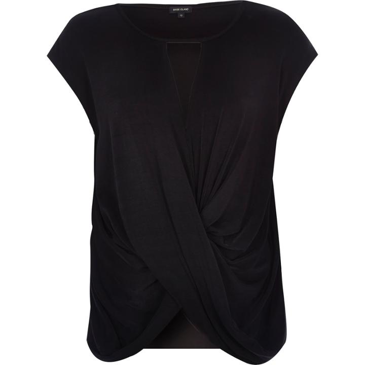 River Island Womens Cut Out Wrap Front Top