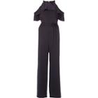 River Island Womens Frill Cold Shoulder Wide Leg Jumpsuit