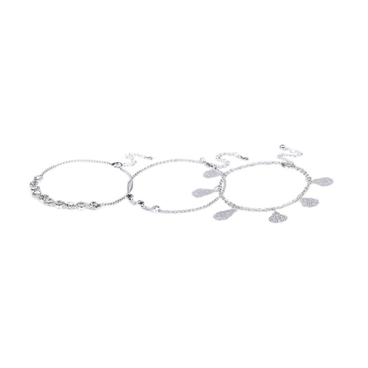 River Island Womens Silver Tone Delicate Bracelets Pack