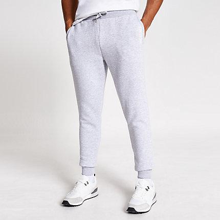 River Island Mens 'undefined' Embroided Slim Fit Joggers