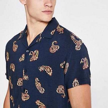 Mens Jack And Jones Print Short Sleeve Shirt
