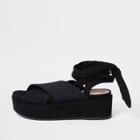 River Island Womens Ankle Tie Platform Heel Sandals