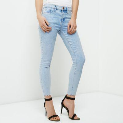 River Island Womens Petite Raw Cut Molly Jeggings