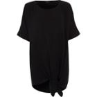 River Island Womens Knot Front Oversized T-shirt