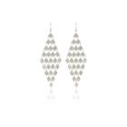 River Island Womens Silver Tone Diamante Dangle Earrings