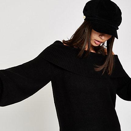 River Island Womens Bardot Neck Knit Sweater